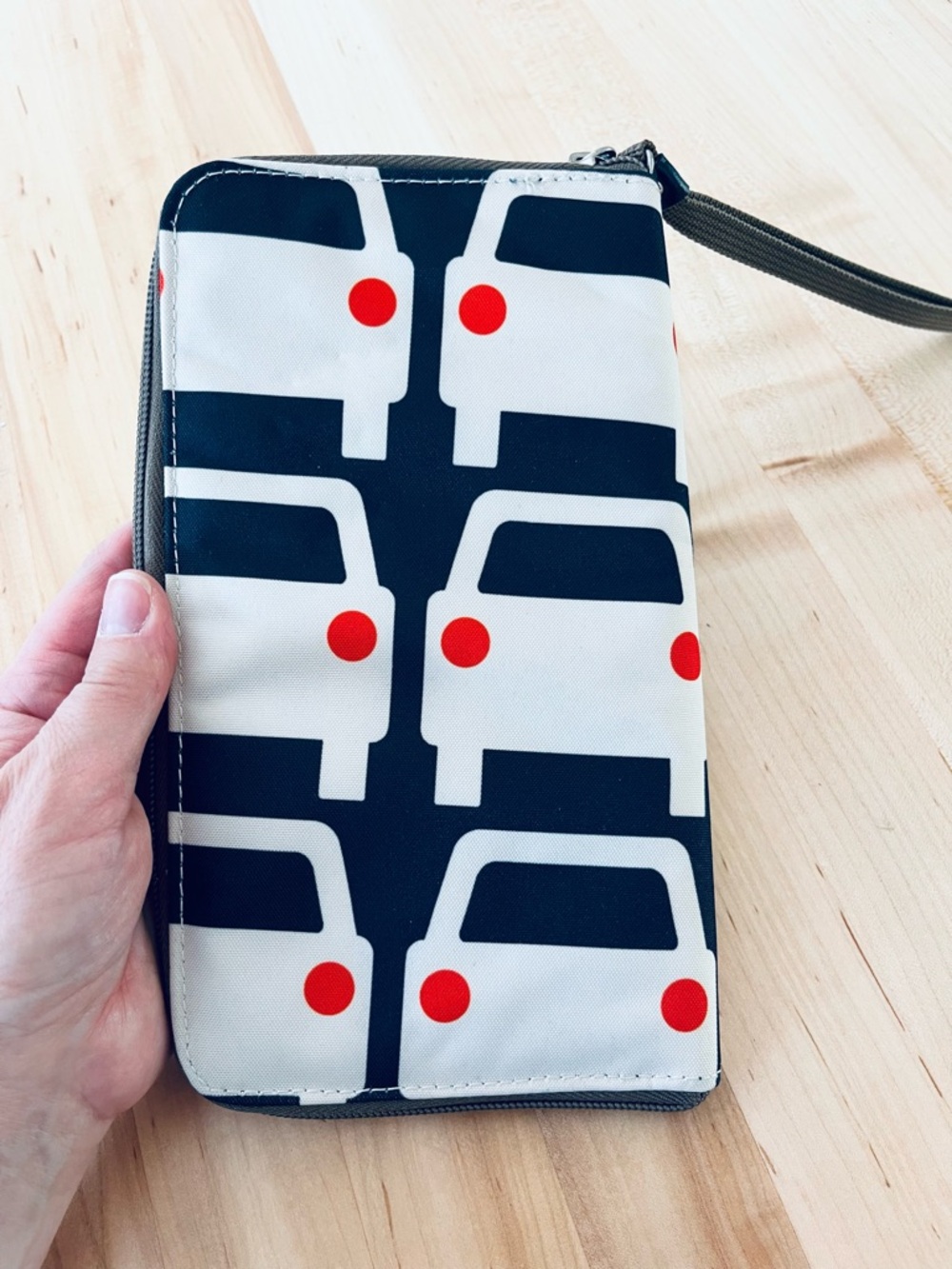 Orla Kiely Navy/White Limited Edition Cars Travel Wallet Organizer